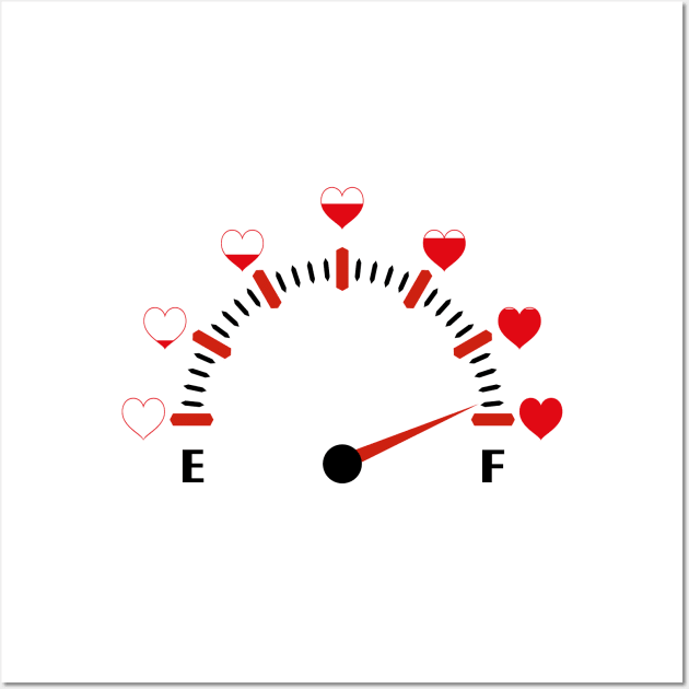 Heart fuel gauge Wall Art by Cat'n'Fox Designs